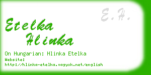 etelka hlinka business card